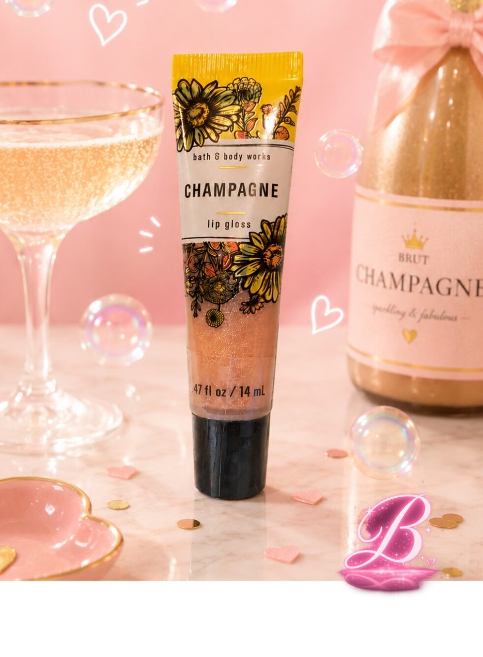 💛3/$15 Bath & Body Works Champagne Lip Gloss